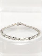 14k 10.6g White Gold Diamond Traditional Elegant Simple Tennis Bracelet 7